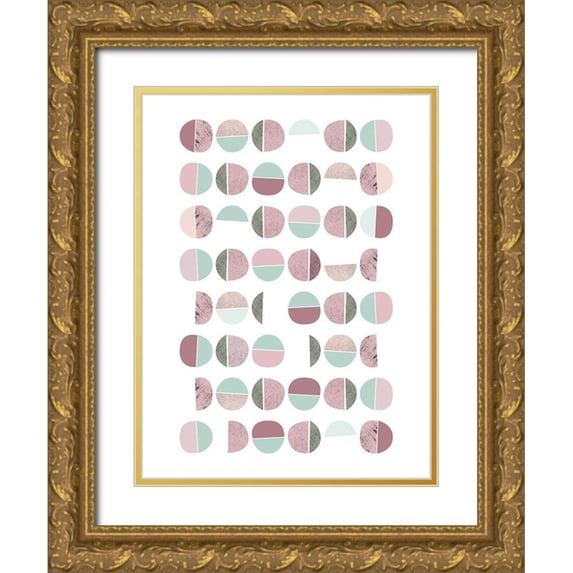 Urban Epiphany 15x18 Gold Ornate Wood Framed with Double Matting Museum Art Print Titled - MidCentury Ranunculus Tones 7