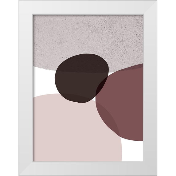 Urban Epiphany 15x18 White Modern Wood Framed Museum Art Print Titled - Mid Century ColorDew Burgundy 9