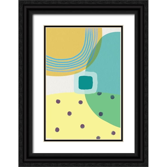 Urban Epiphany 17x24 Black Ornate Wood Framed with Double Matting Museum Art Print Titled - Mid Century Brights 10