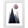 thumbnail image 1 of Urban Epiphany 18x24 White Modern Wood Framed Museum Art Print Titled - Scandi Mountains Blue 2, 1 of 4