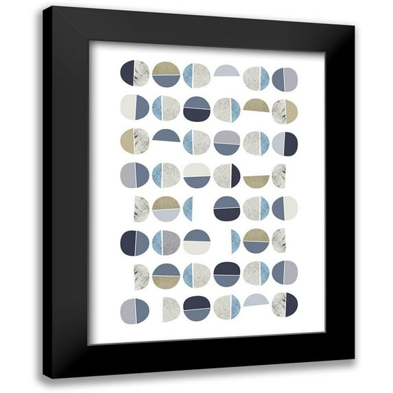 Urban Epiphany 19x24 Black Modern Framed Museum Art Print Titled - MidCentury Navy Taupe 7