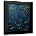 thumbnail image 1 of Urban Epiphany 19x24 Black Modern Framed Museum Art Print Titled - Navy Gold Succulent 2, 1 of 5