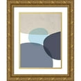 thumbnail image 1 of Urban Epiphany 19x24 Gold Ornate Wood Framed with Double Matting Museum Art Print Titled - MidCentury Navy Taupe 9, 1 of 4