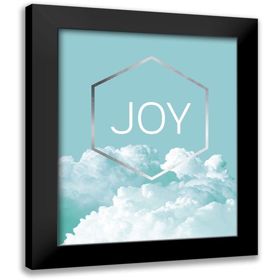Urban Epiphany 20x24 Black Modern Framed Museum Art Print Titled - Love Joy Geo Turquoise 3