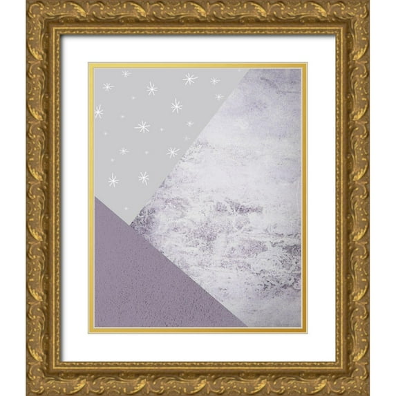 Urban Epiphany 20x24 Gold Ornate Wood Framed with Double Matting Museum Art Print Titled - Purple Mountains 3