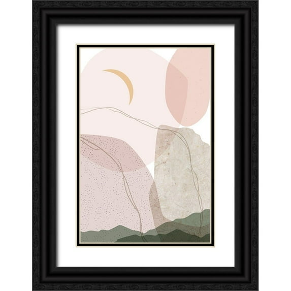 Urban Epiphany 23x32 Black Ornate Wood Framed with Double Matting Museum Art Print Titled - Dusty Desert Collage 3