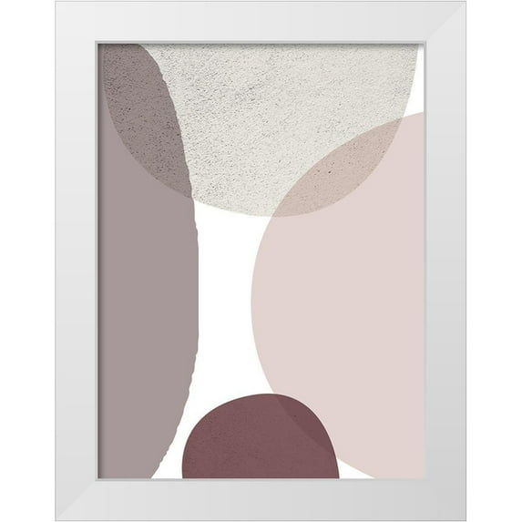 Urban Epiphany 25x32 White Modern Wood Framed Museum Art Print Titled - Mid Century ColorDew Burgundy 3