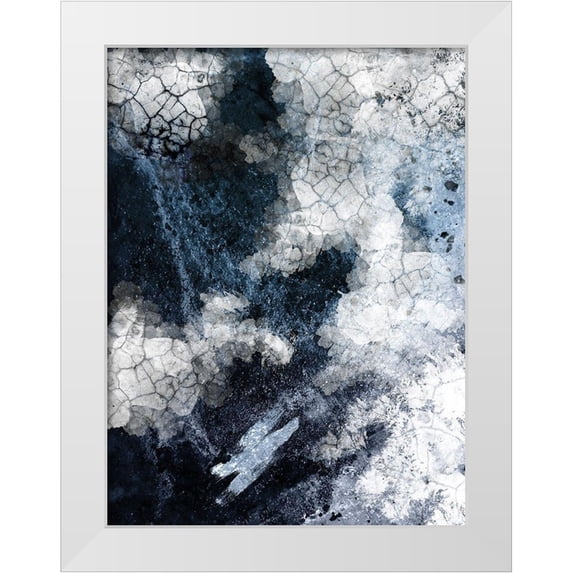 Urban Epiphany 25x32 White Modern Wood Framed Museum Art Print Titled - Shattered Abstract 2