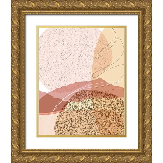 Urban Epiphany 26x32 Gold Ornate Wood Framed with Double Matting Museum Art Print Titled - Moonless Desert 1