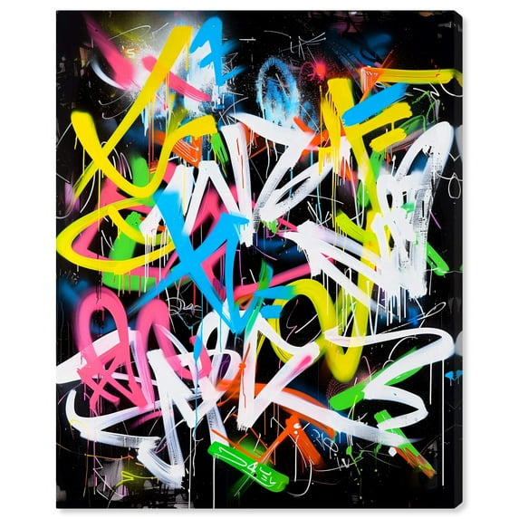 Urban Evasion II Canvas Graffiti Inspired Wall Art By Notoriart, Gallery Wrapped, 16" x 20"