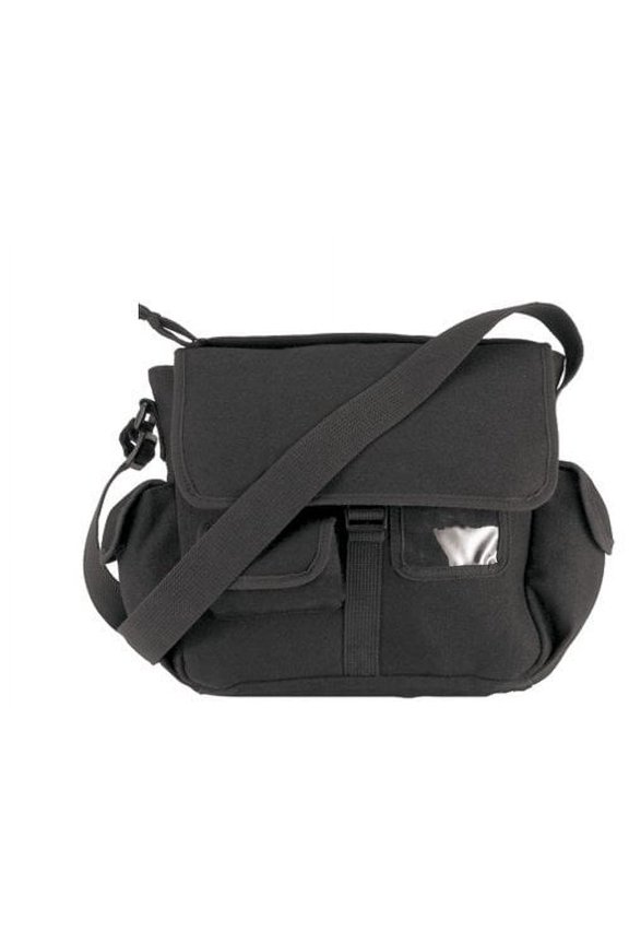 Urban Explorer Canvas Shoulder Bag - Black