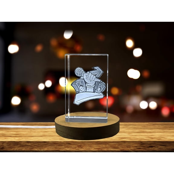 Urban Expression: Hip Hop Art 3D Engraved Crystal