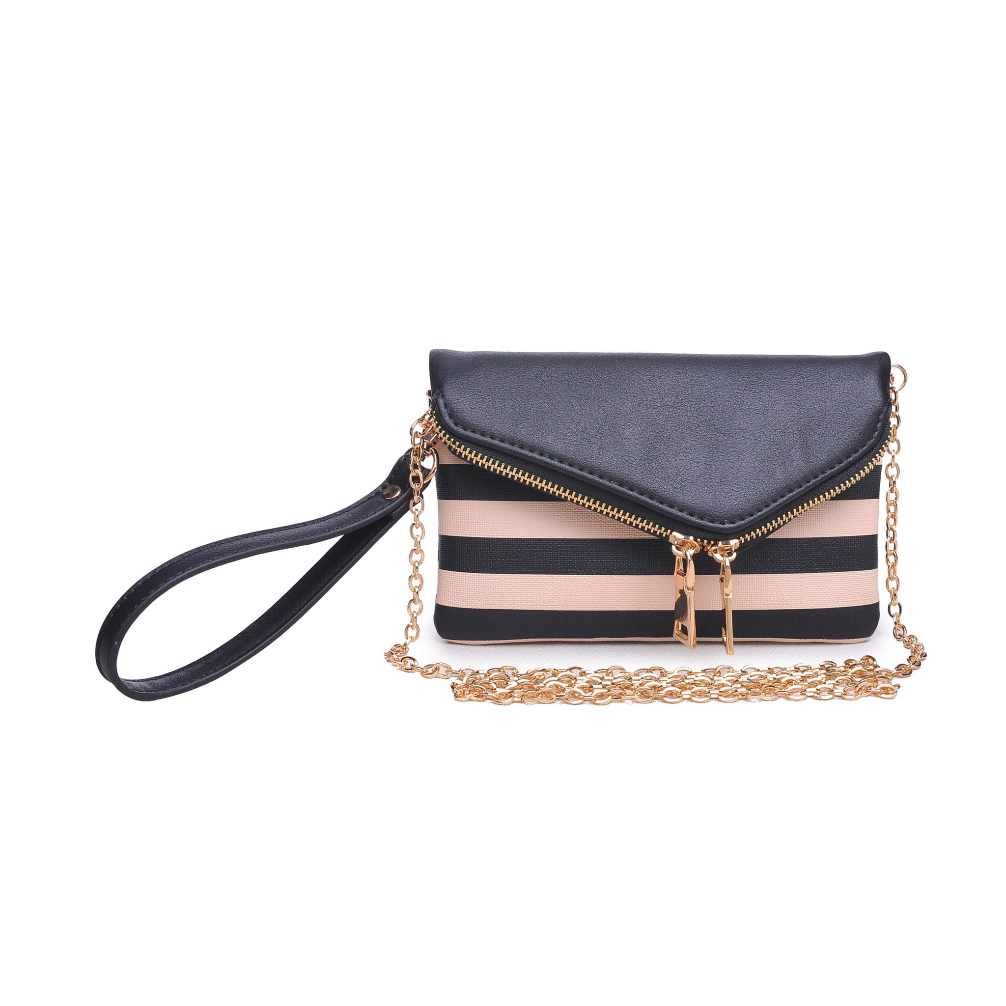 Urban Expressions 10829 LUCY pink black vegan leather handbag Walmart Business Supplies