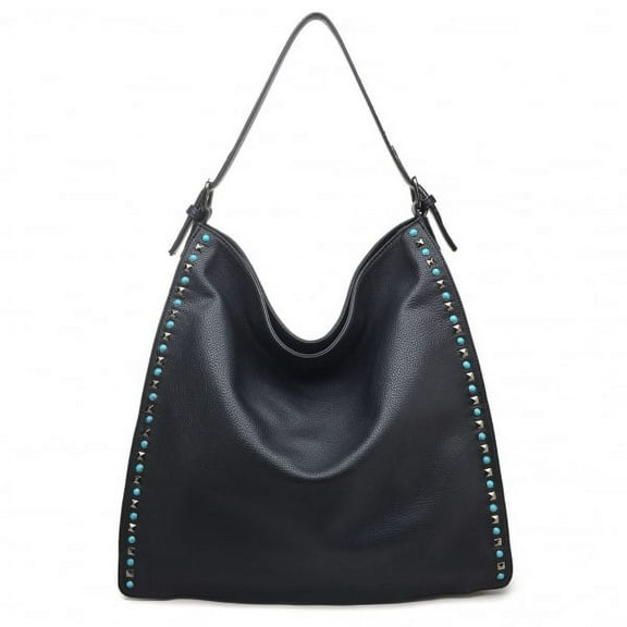 Urban Expressions 12523 DELILAH Black vegan leather handbag