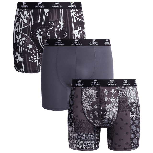 Urban Extreme Mens Underwear - 3 Pack Performance Boxer Briefs - Dry ...