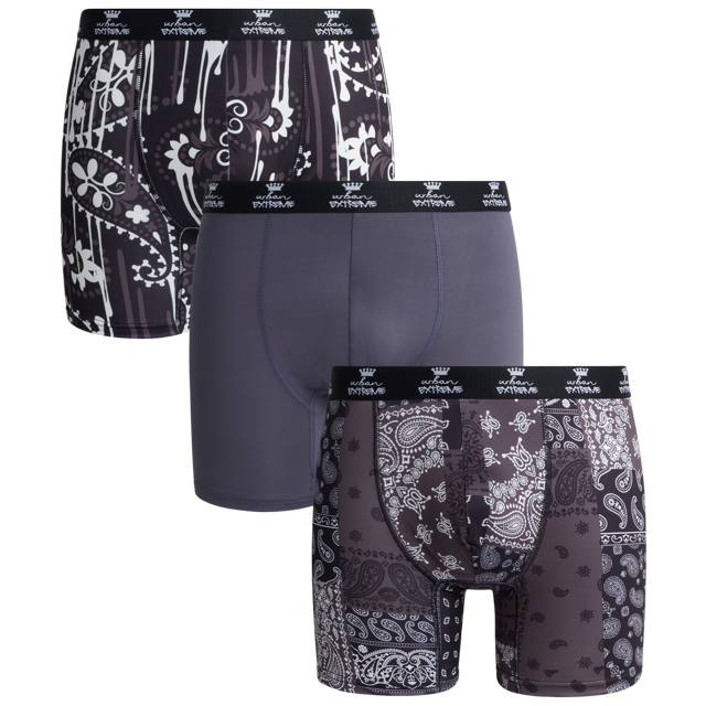 Urban Extreme Mens Underwear 3 Pack Performance Boxer Briefs Dry