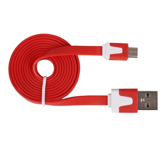 Urban Factory CBL80UF Urban Factory Flat Micro USB cable - USB for Tablet, Smartphone - 3.28 ft - 1 x Type A Male USB - 1 x Micro USB - Red