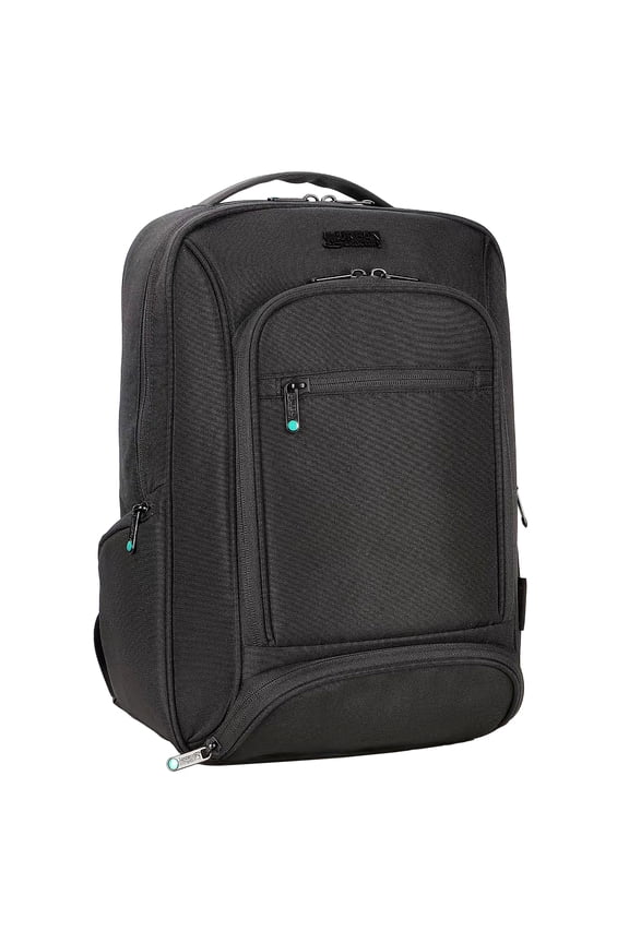 MIXEE Eco Foam-Reinforced Compact Laptop Backpack with Multiple Compartments, Made from Recycled PET Materials, 15.6/16 In., MCB15UF-ECO