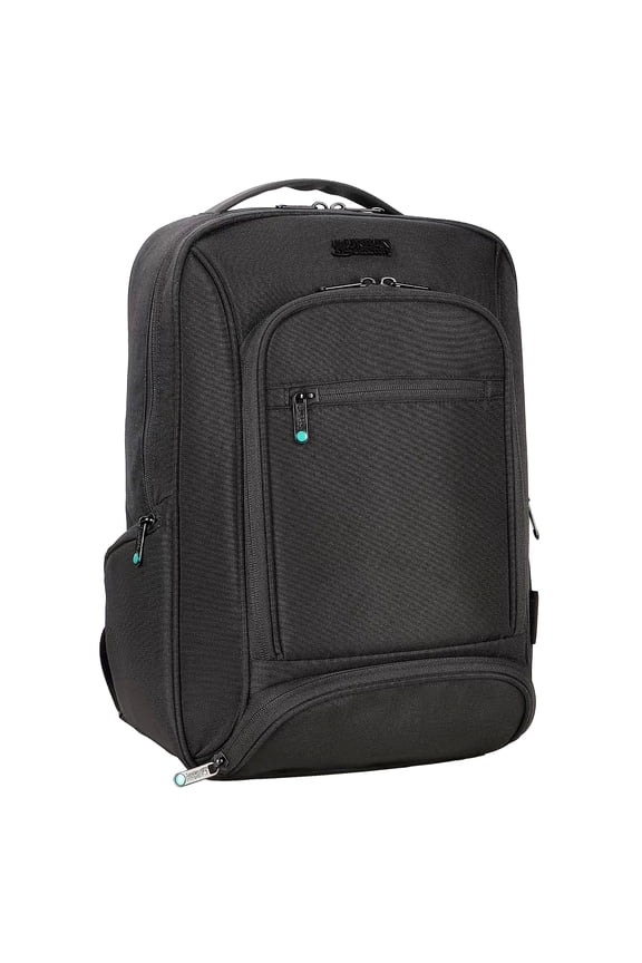 MIXEE Eco Foam-Reinforced Compact Laptop Backpack with Multiple Compartments, Made from Recycled PET Materials, 13/14 In., MCB14UF-ECO