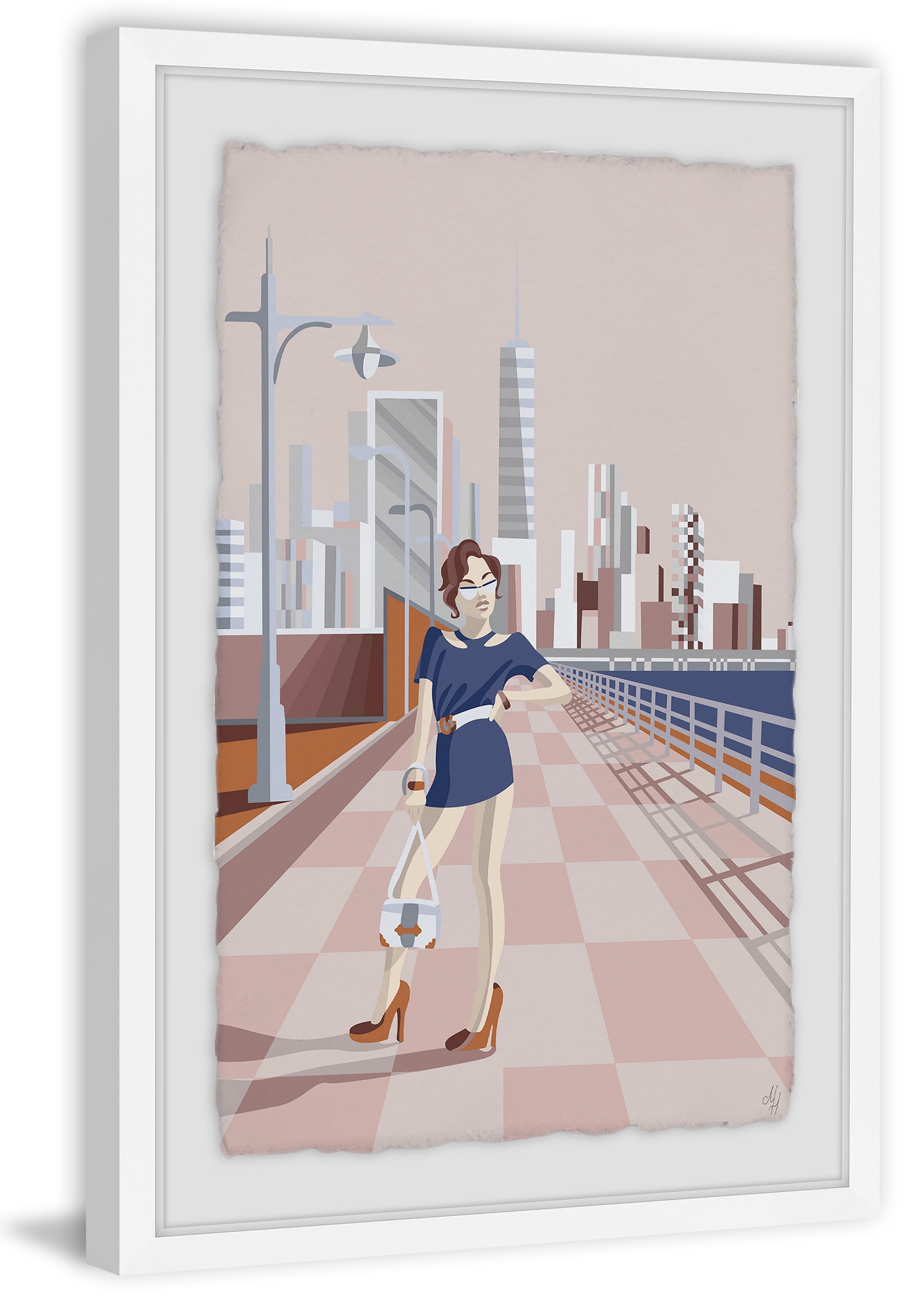 Urban Fashion Framed Painting Print