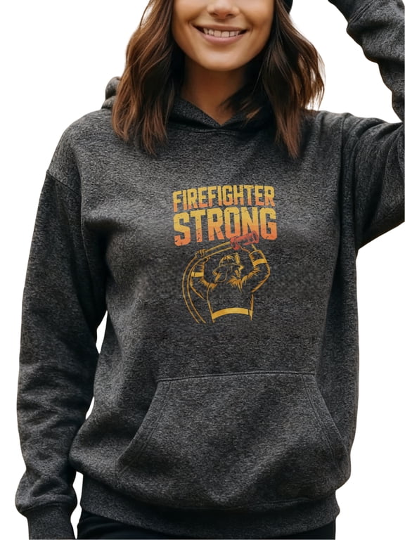 Urban Firefighter Hoodie for Men and Women, Unisex Pullover Hooded Sweatshirt, Comfortable Cotton Poly Blend, Casual Everyday Wear