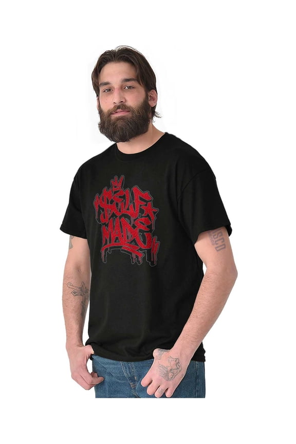 Urban Graffiti Self Made Crown Plus Size Crewneck Graphic Tee Shirt Brisco Brands 3X