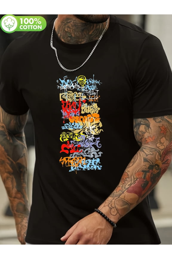 Urban Graffiti Street Art T-Shirt Made of 100%, Weighing 6.35 oz
