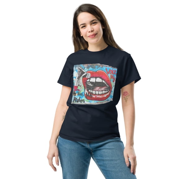🎨 Urban Graffiti Style T-Shirt – Bold, Colorful Streetwear Fashion - Unisex classic tee (Navy, L)