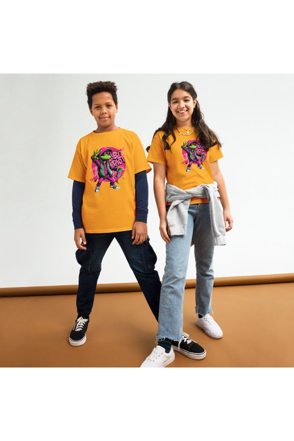 🎨 Urban Graffiti Style T-Shirt – Bold, Colorful Streetwear Fashion - Youth classic tee copy (Gold, XL)