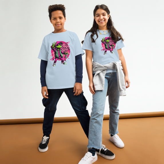 🎨 Urban Graffiti Style T-Shirt – Bold, Colorful Streetwear Fashion - Youth classic tee copy (Light Blue, XL)