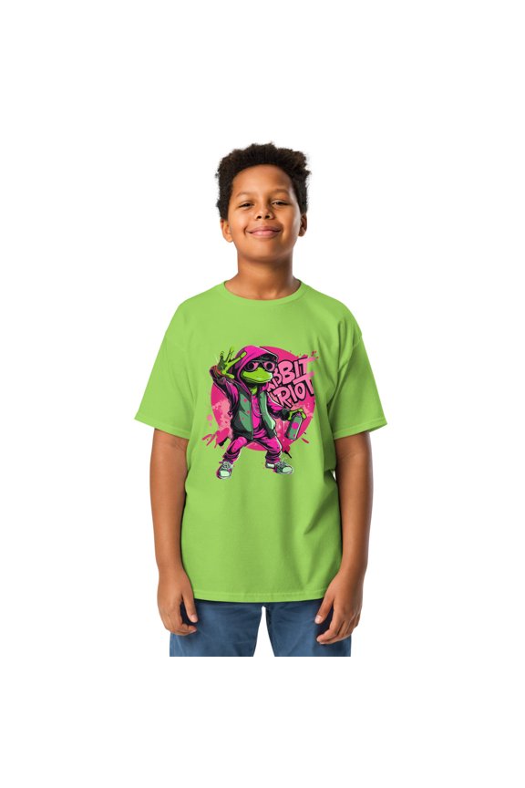 🎨 Urban Graffiti Style T-Shirt – Bold, Colorful Streetwear Fashion - Youth classic tee copy (Lime, S)