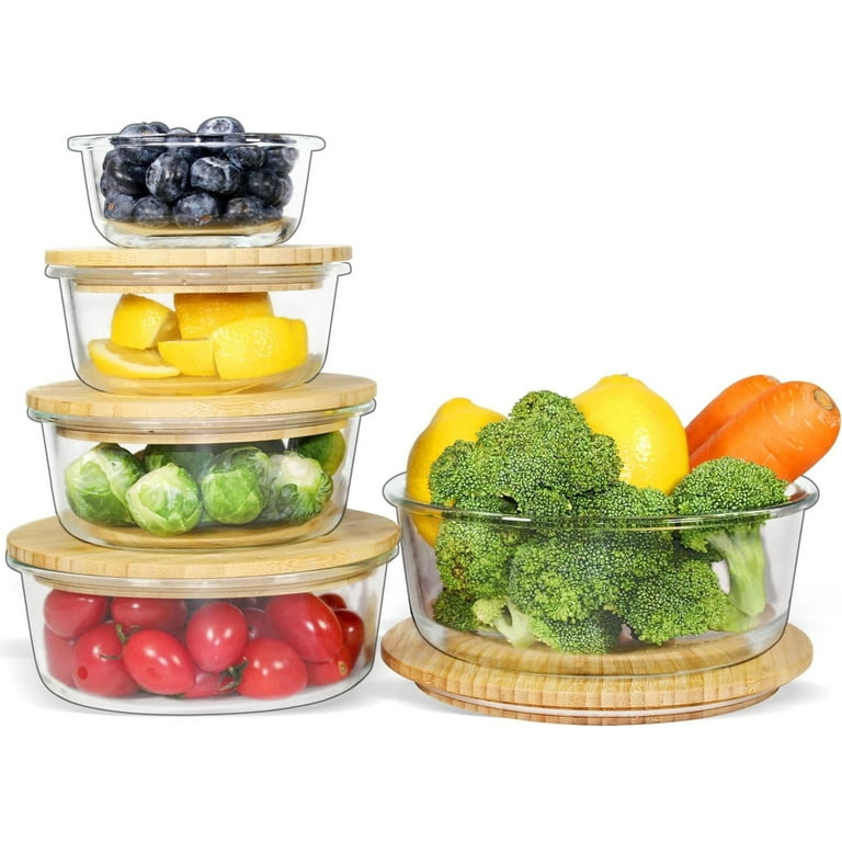 Prep Naturals - Glass Food Storage Containers - Meal Prep Containers - 5  Packs, 36 Oz - Walmart.com