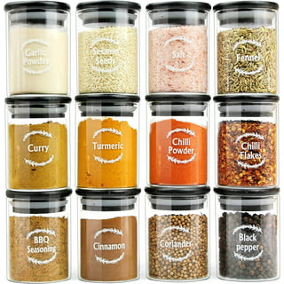 colortouch Spice Labels for Jars, Spice Stickers, 80 Pcs, Waterproof Spice  Jar Labels Preprinted for Kitchen Organization and Pantry Storage