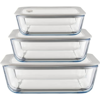 4pk (8pc) 1c Round Glass Food Storage Container Set Green - Room Essentials™