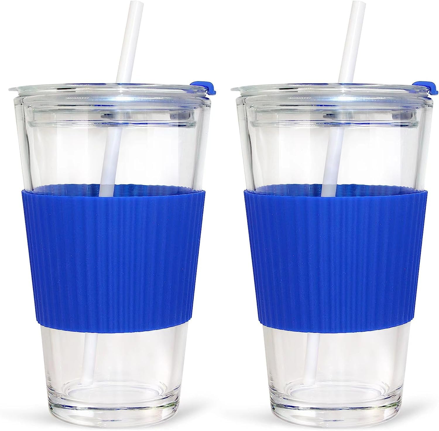 1pc 19cm Tall Trendy Gradient Color Glass Water Cup With Frosted