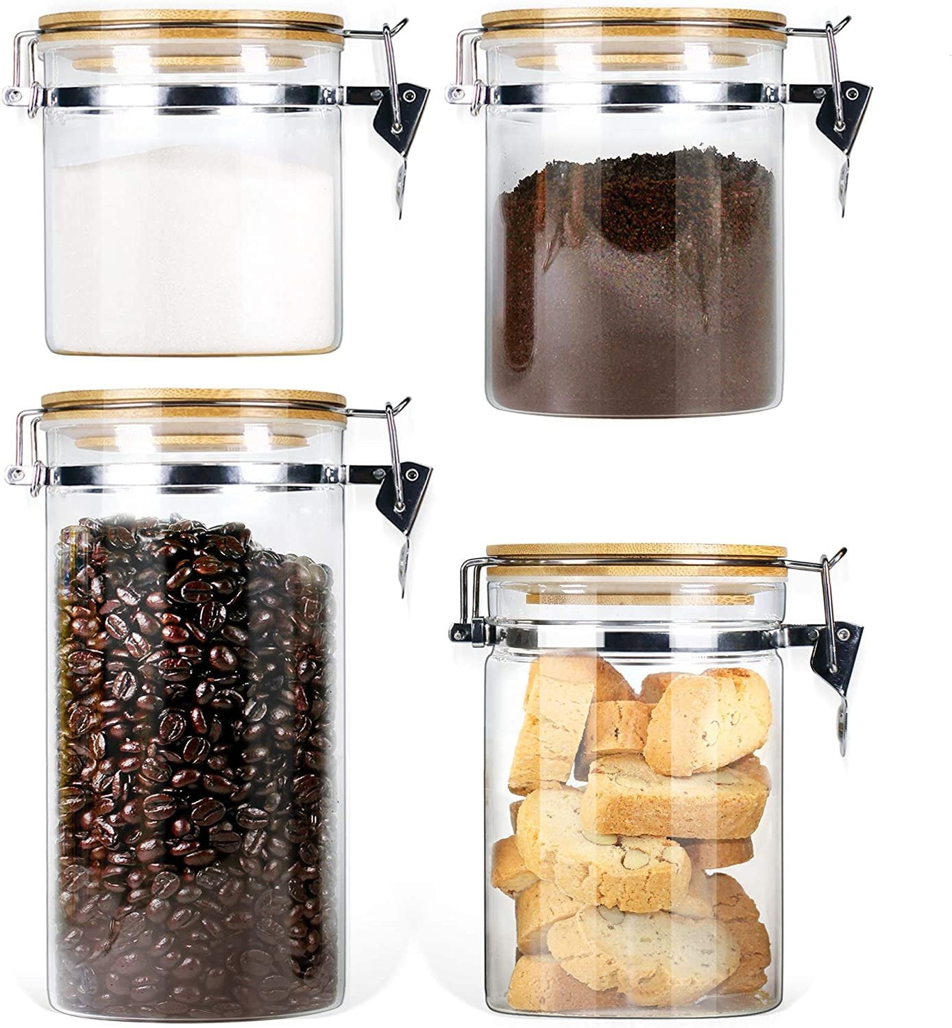 Set of Airtight Glass Storage Jars with Locking UK Ubuy