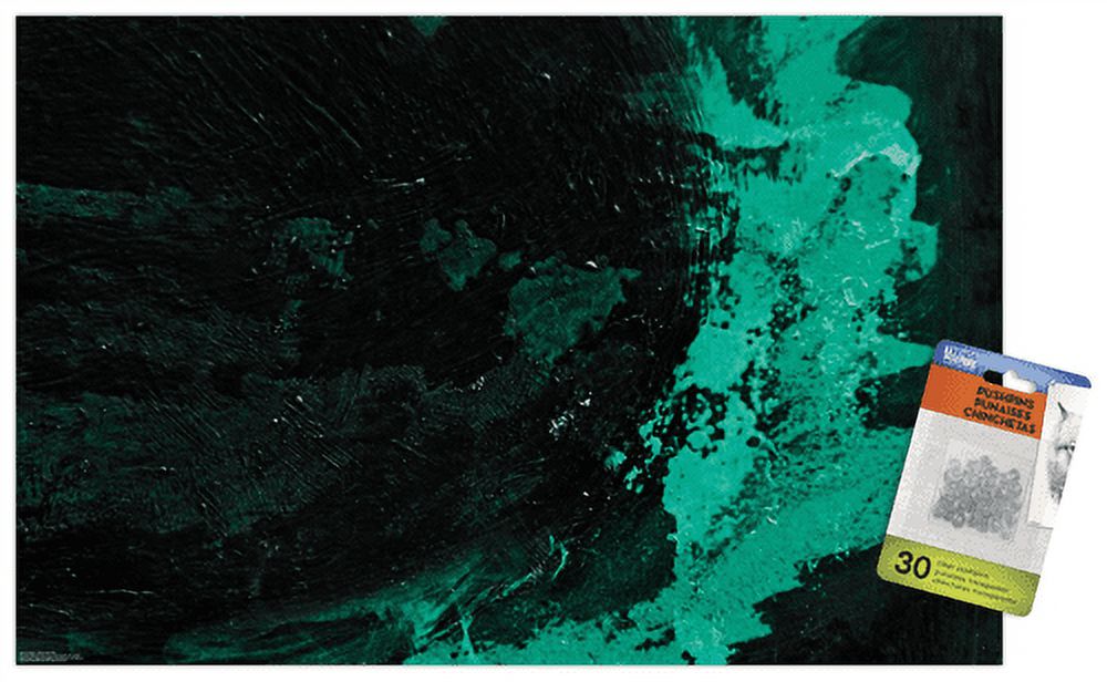 Urban - Green Splatter Wall Poster with Push Pins, 14.725" x 22.375"