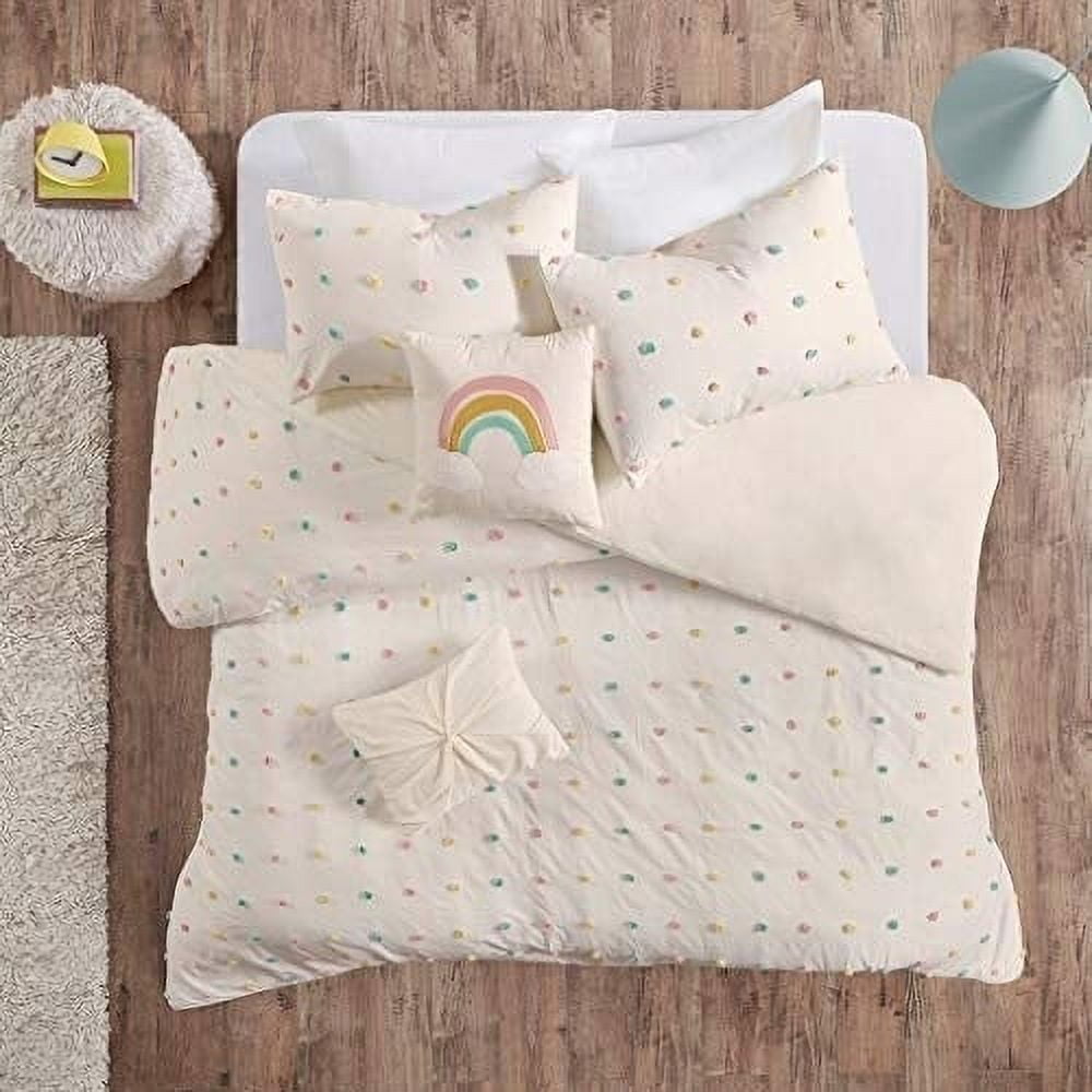 Callie Twin/Twin XL Cotton Jacquard Pom Pom Duvet Cover Set