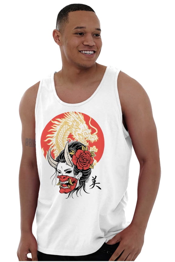 Urban Hannya Oni Devil Mask Geisha Tank Top T Shirts Men Women Brisco Brands S