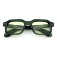 thumbnail image 1 of Urban Hipster Narrow Rectangle Horn Rim Plastic Retro Sunglasses All Green, 1 of 2