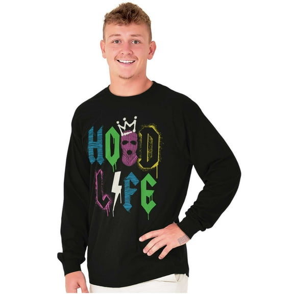 Urban Hood Life Ski Mask Crown Long Sleeve TShirt Men Women Brisco Brands S