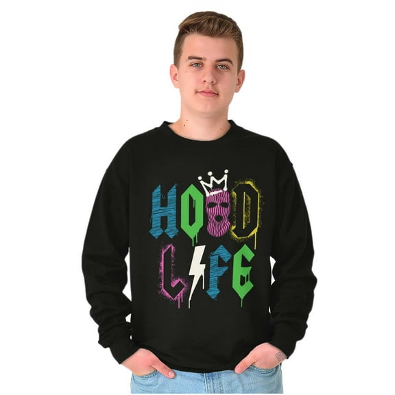 Urban Hood Life Ski Mask Crown Unisex Plus Fleece Graphic Sweatshirt Brisco Brands 2X