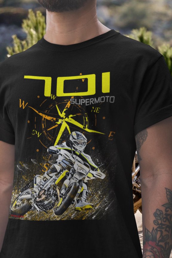 Urban Hooligan Motorcycle Rider Graphic T-Shirt for Husky Fans - Perfect Gift for Single Cylinder Enthusiasts