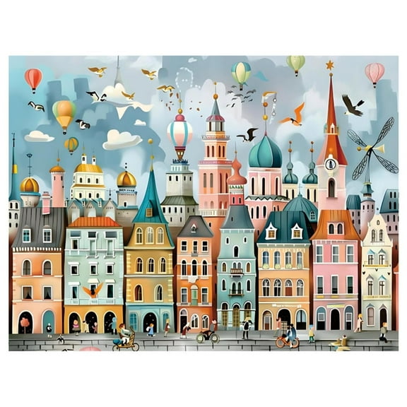 City wooden Jigsaw Puzzles , magic puzzle, family games, toys, decorations, paintings, home decor, gifts