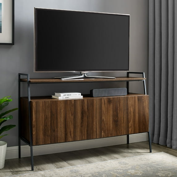 Urban Industrial Dark Walnut TV Stand for TVs up to 56" by Manor Park