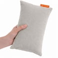 thumbnail image 1 of Pipsqueak Microfiber Pillow - Small, Mini, Tiny - 11 x 7 in - Perfect for Travel, Cars, Airplanes, Camping, Dogs, Toddlers, Kids, Lumbar, Knees and Neck - Ages 2 Yrs and Up - Gray, 1 of 8