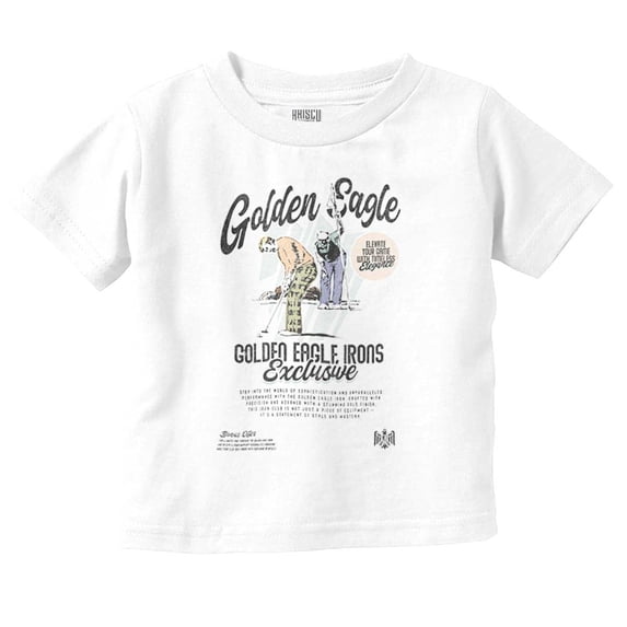 Vintage Golden Eagle Irons Golf Club Infant Toddler Graphic Tee For Boys or Girls Brisco Brands 24M