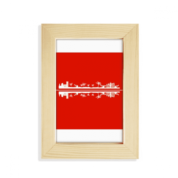 Urban Landscape Architectural Signs Symbolize Grassland Desktop Display Photo Frame Picture Art Painting 5x7 inch