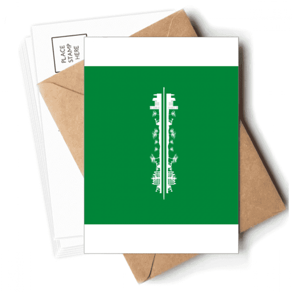 Urban Landscape Architectural Signs Symbolize Grassland Postcards Envelopes Blank Note Cards Mailing