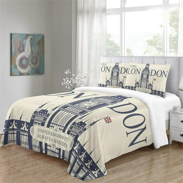 Urban Landscape Building Photo Dollar Bill Customization Bedding Sets Single Double Bed Duvet